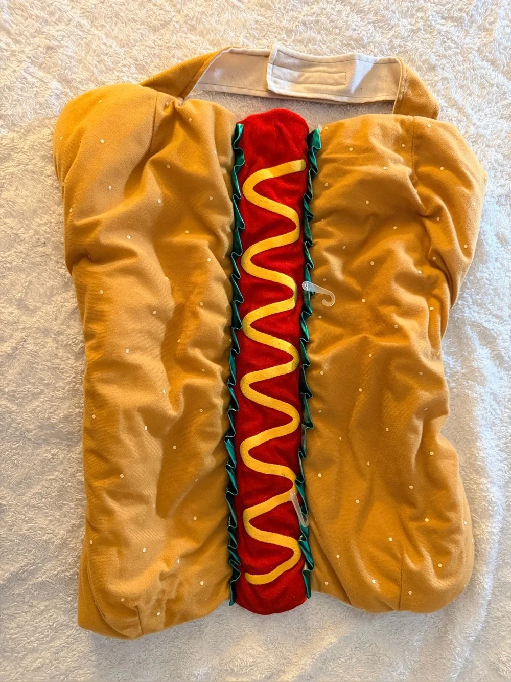 Hot Dog Costume for Dogs - Brown/Red Plush XXXL